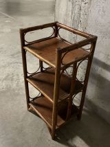 Etagère en rotin années 60
