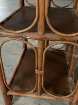 Etagère en rotin années 60