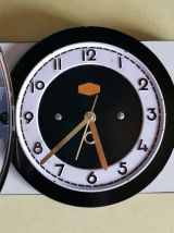 Horloge formica vintage pendule murale silencieuse Carrez