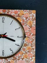 Horloge formica vintage pendule murale silencieuse FFR Morbi