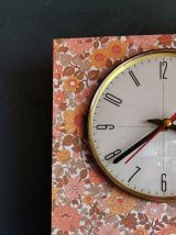 Horloge formica vintage pendule murale silencieuse FFR Morbi
