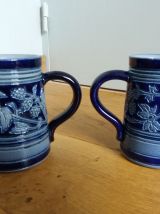 Tasse chope en grès d’Alsace Betschdorf signé Krumeich Remmy