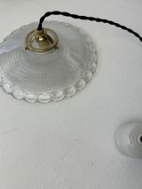 SUSPENSION ANCIENNE EN VERRE PRISMATIQUE VINTAGE