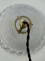 SUSPENSION ANCIENNE EN VERRE PRISMATIQUE VINTAGE