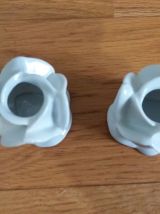 Bougeoirs forme fleur rose en porcelaine
