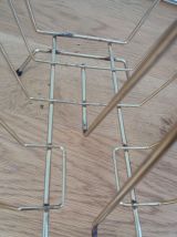 Porte-revue en métal doré, années 60-70