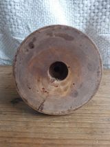 Pied de lampe en bois tourné artisanal