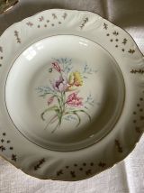 Assiettes creuse soupière et legumierporcelaine ADP