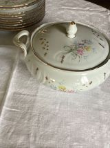 Assiettes creuse soupière et legumierporcelaine ADP