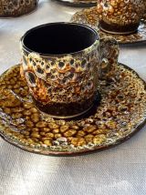 Service à café émaux miel