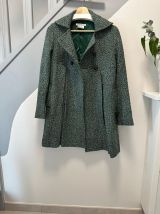 Manteau vert chiné