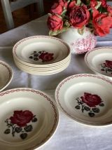 11 assiettes creuse modèle Germaine Badonviller 