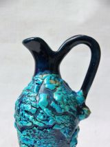Vase amphore style coquille d'oeuf Vallauris numéroté