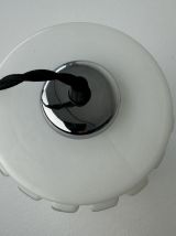 ANCIENNE SUSPENSION TUBE EN VERRE RELIEF VINTAGE