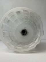 ANCIENNE SUSPENSION TUBE EN VERRE RELIEF VINTAGE