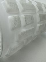 ANCIENNE SUSPENSION TUBE EN VERRE RELIEF VINTAGE