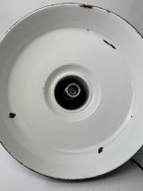 ANCIENNE SUSPENSION INDUSTRIELLE EMAILLEE 41 CM