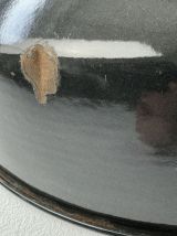 ANCIENNE SUSPENSION INDUSTRIELLE EMAILLEE 41 CM