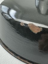 ANCIENNE SUSPENSION INDUSTRIELLE EMAILLEE 41 CM