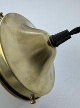 ANCIENNE SUSPENSION RONDE 18 CM EN OPALINE VINTAGE 