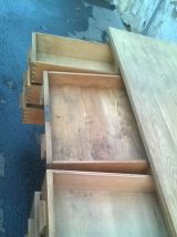 Bureau de ministre en chêne massif brut