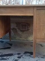 Bureau de ministre en chêne massif brut