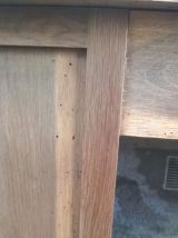 Bureau de ministre en chêne massif brut