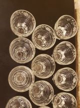 12 verres moyens années 50 pied étoile