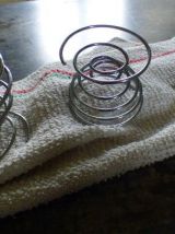 Lot de 3 coquetiers Spirale en métal chromé