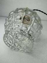 LOT 3 ANCIENNES SUSPENSIONS EN VERRE BULLE VINTAGE