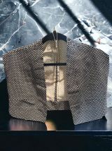 Petit haut vintage handmade à damier noir et blanc