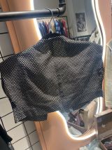 Petit haut vintage handmade à damier noir et blanc