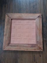 Dessous de plat années 70 carreau de faience