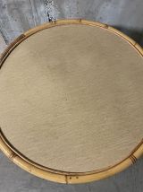 Table basse en rotin années 70