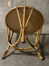 Table basse en rotin années 70