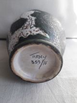 Vase vintage au décor original signé italy