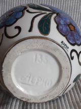 Vase vintage en céramique signé Alpho 