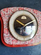 Horloge formica vintage pendule silencieuse FFR Morbier