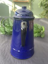 Cafetière émaillée bleu cobalt fabriqué en Pologne