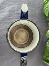 Cafetière émaillée bleu cobalt fabriqué en Pologne