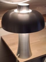 Lampe champignon en aluminium brossé par DORIA des années 70