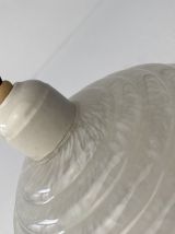 PAIRE D’ANCIENNES SUSPENSIONS EN VERRE DE CLICHY VINTAGE