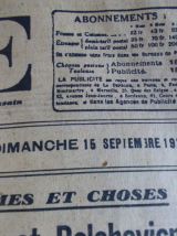 Journal de ma naissance 15 sept 1929
