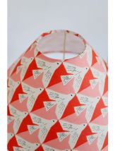 Petite lampe avec pied en céramique finition mate et abat-jo