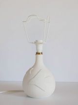 Petite lampe avec pied en céramique finition mate et abat-jo