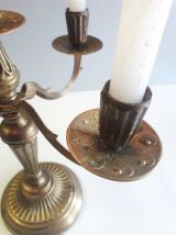 Ancien chandelier / candélabre 5 Bras - Laiton 
