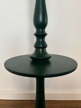 Lampadaire luminaire pied bois torsadé tourné vintage abat j