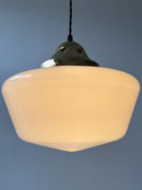 ANCIENNE SUSPENSION EN OPALINE XL 29 CM VINTAGE