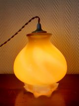 Lampe baladeuse globe miel style Murano 1970