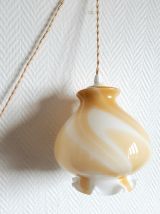 Lampe baladeuse globe miel style Murano 1970
